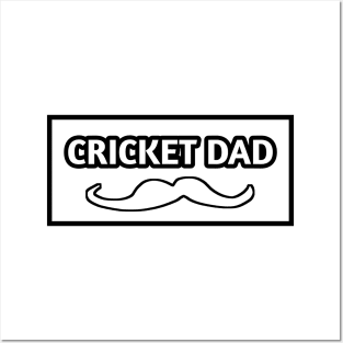 Cricket Dad, Gift for Cricket Players With Mustache Posters and Art